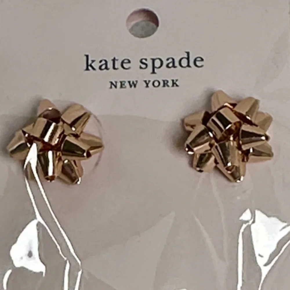 Kate Spade New York Gold Tone Bow Stud Earrings – One Size